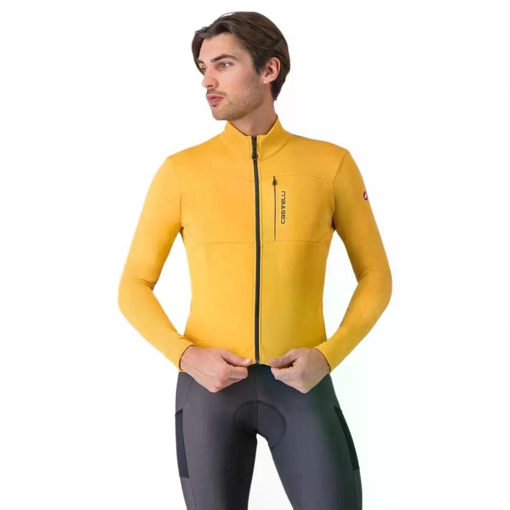 カステリ アンリミテッド トレイル 2 ロング捩り プルオーバー （ Gold/DarkGrey ） | CASTELLI Unlimited Trail 2 long sleeve jersey  [t]