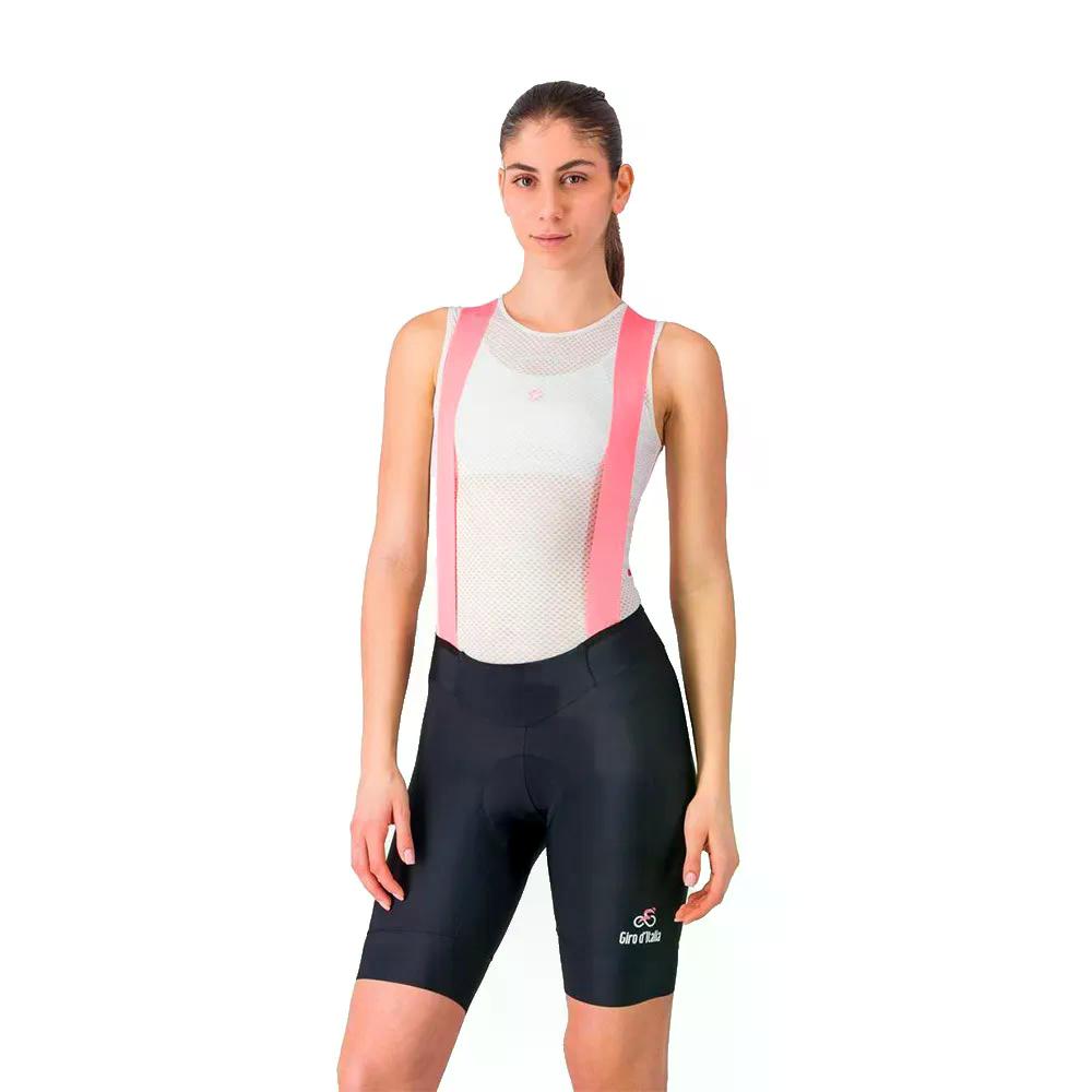 カステリ ジロ プリマ 2 DT ビブショーツ 成人女性 （ Black/PinkGiro ） | CASTELLI GIRO Prima 2 DT bib shorts Woman  [t]