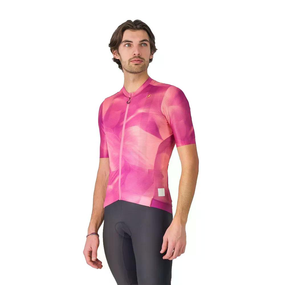 カステリ ジロ エスプレッソ 遊撃手捩り プルオーバー （ PinkGiro ） | CASTELLI GIRO Espresso short sleeve jersey  [t]
