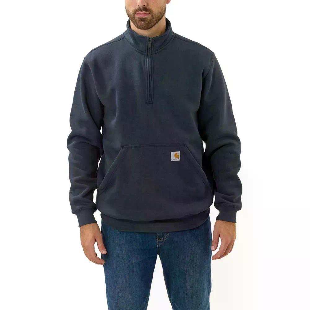 カーハート ルーズ フィット ミッドウェイト ハーフジップ スウェットシャツ （ NewNavy ） | CARHARTT Loose Fit Midweight half zip sweatshirt [t]｜クライムスワールド 店
