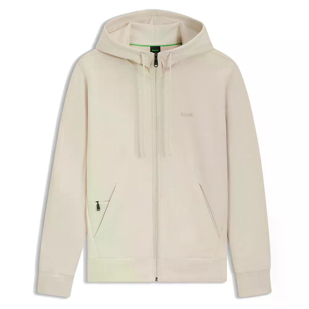 ボス サギー 10256713 フルジップ スウェットシャツ （ OpenWhite ） | BOSS Saggy 10256713 full zip sweatshirt [t]