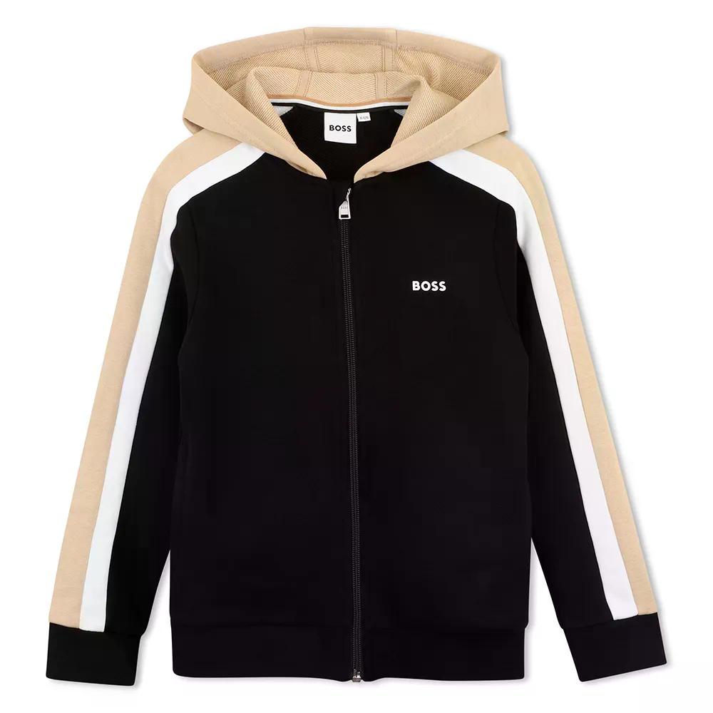 主任者 J52947 お坊っちゃん フルジップ トレーナー （ Black ） | BOSS J52947 Junior full zip sweatshirt  [t]