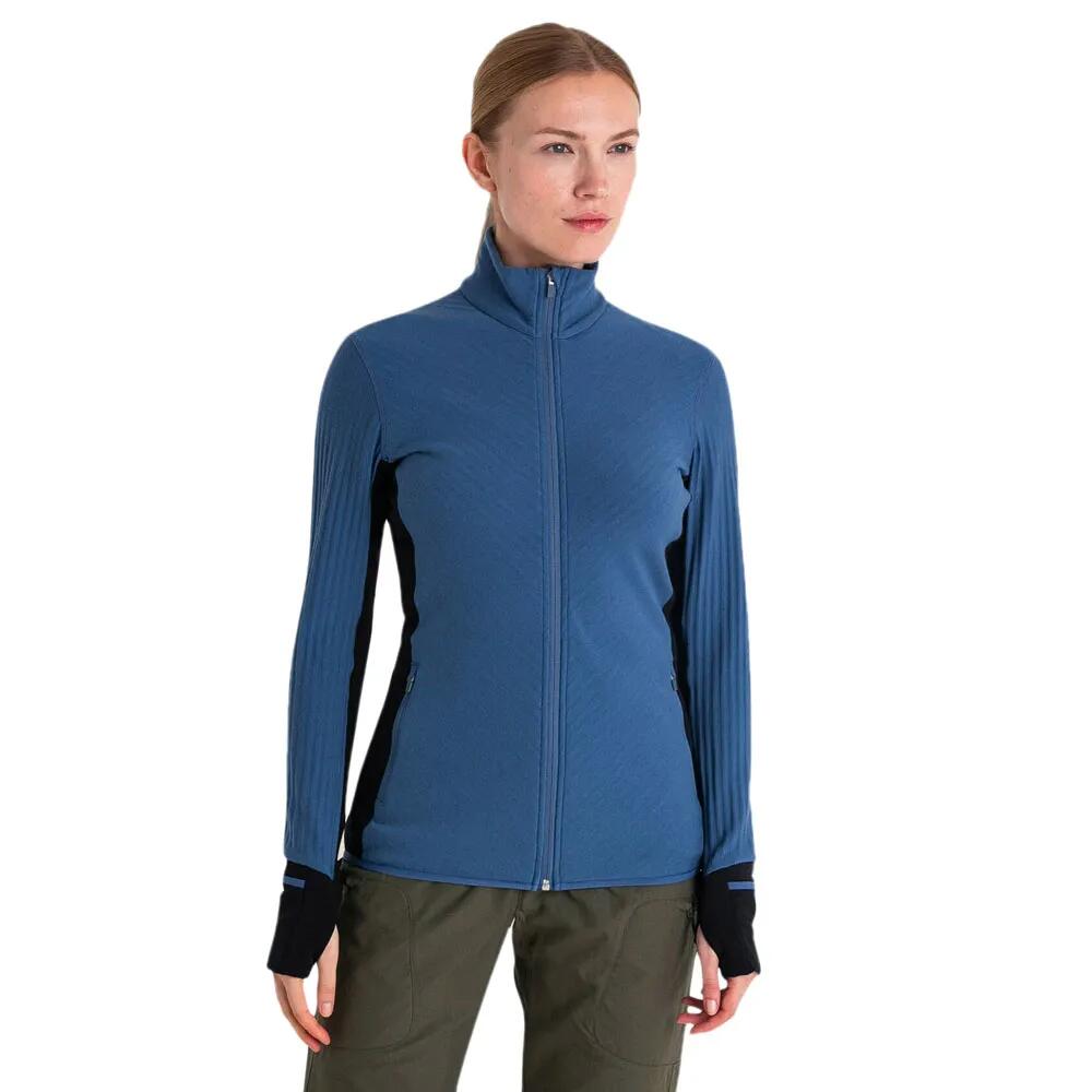 アイスブレーカー デセンダー フル ジップ スウェットシャツ レディース （ Dawn / Black / Cb ） | ICEBREAKER Descender full zip sweatshirt Women [t]｜クライムスワールド 店