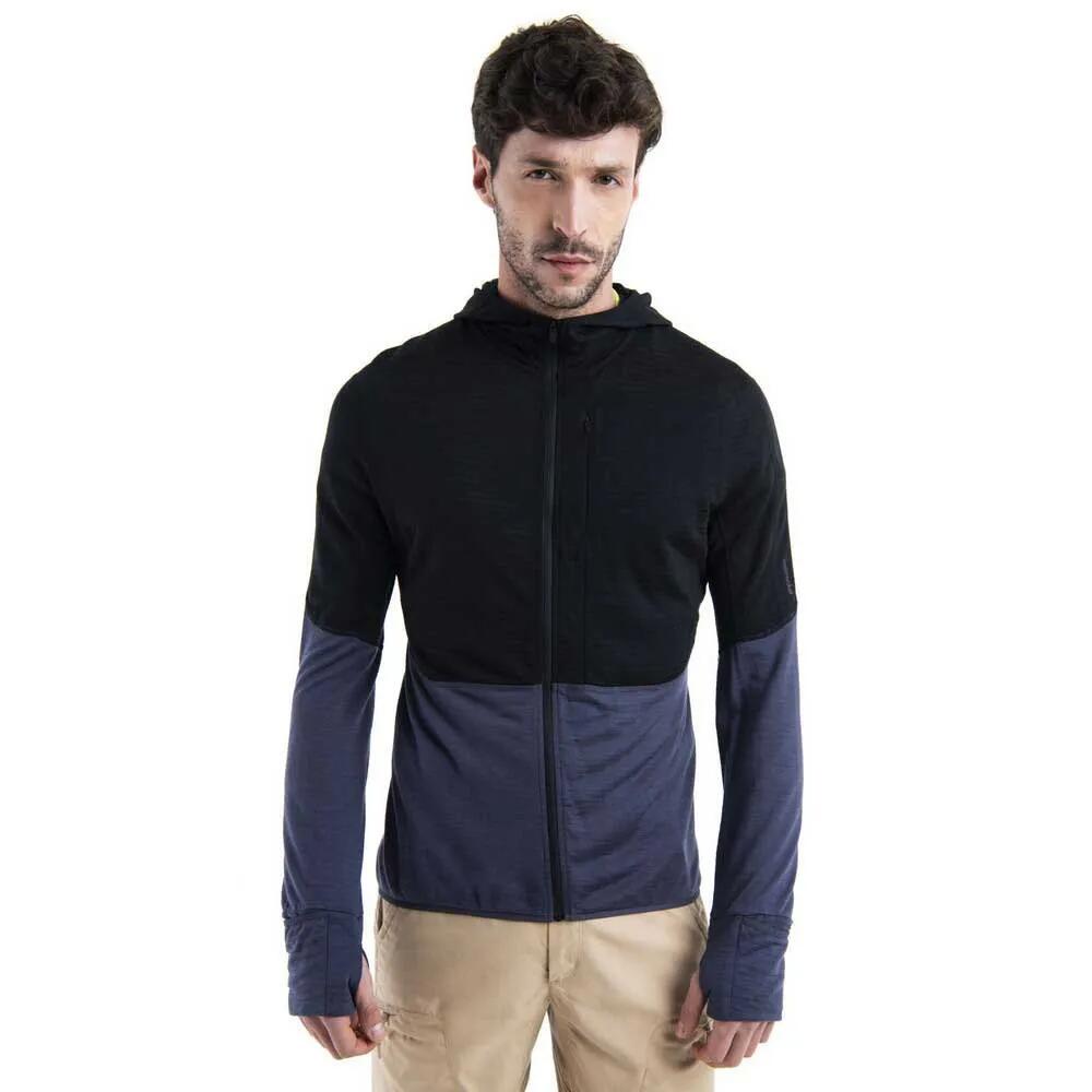 アイスブレーカー メリノ 200 リアルフリース ディセンダー フル ジップ スウェットシャツ （ Black / Graphite / Cb ） | ICEBREAKER Merino 200 RealFleece Descender full zip sweatshirt [t]｜クライムスワールド 店
