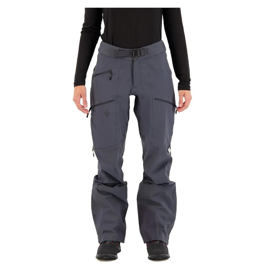 黒いこと金剛石 ドーン 見まわる 変わり種 ズボン下 レディース （ Carbon ） | BLACK DIAMOND Dawn Patrol Hybrid Pants Women [t]