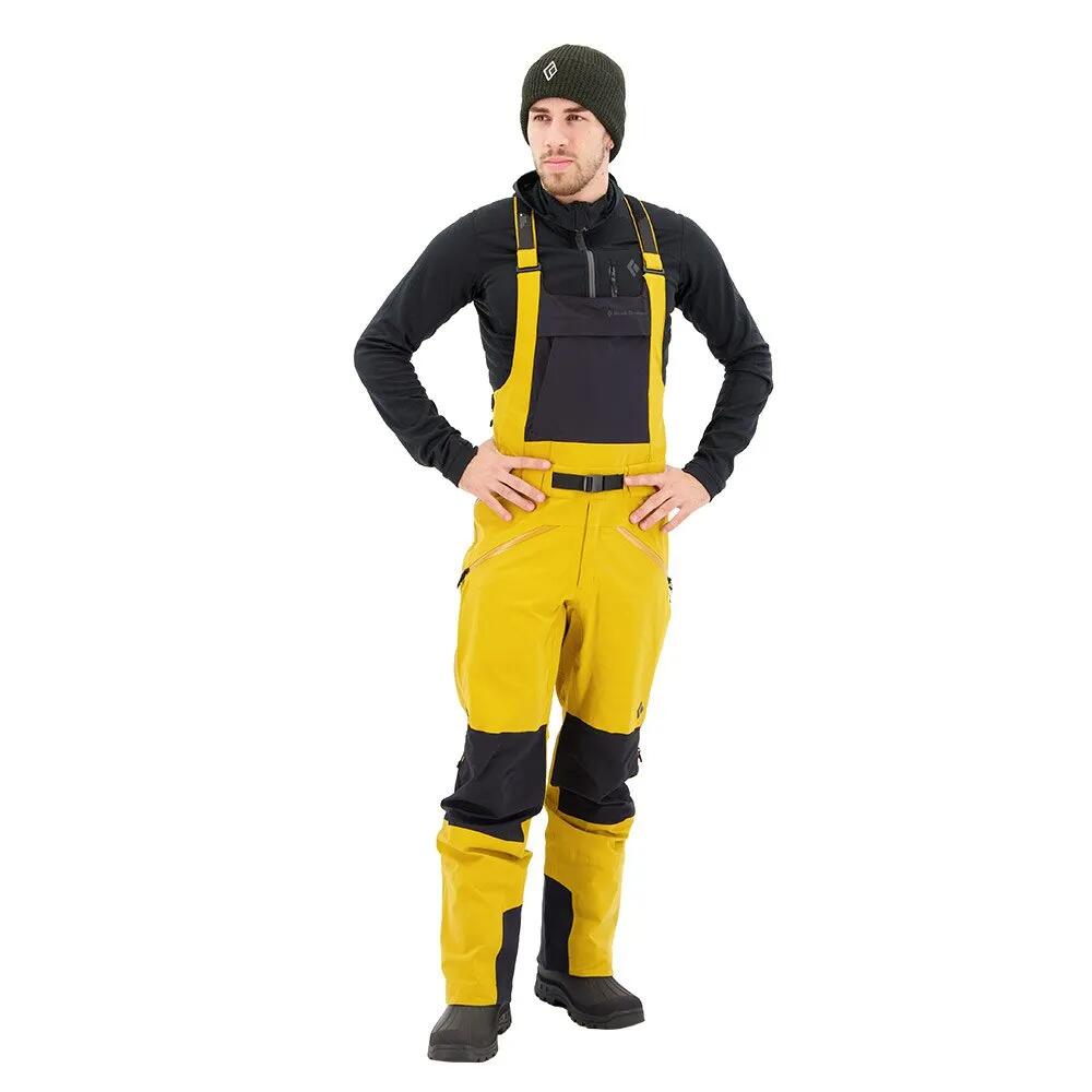 黒いこと金剛石 レコン 伸ばすこと ビブ ズボン下 （ Amber / Black ） | BLACK DIAMOND Recon Stretch Bibs Pants [t]
