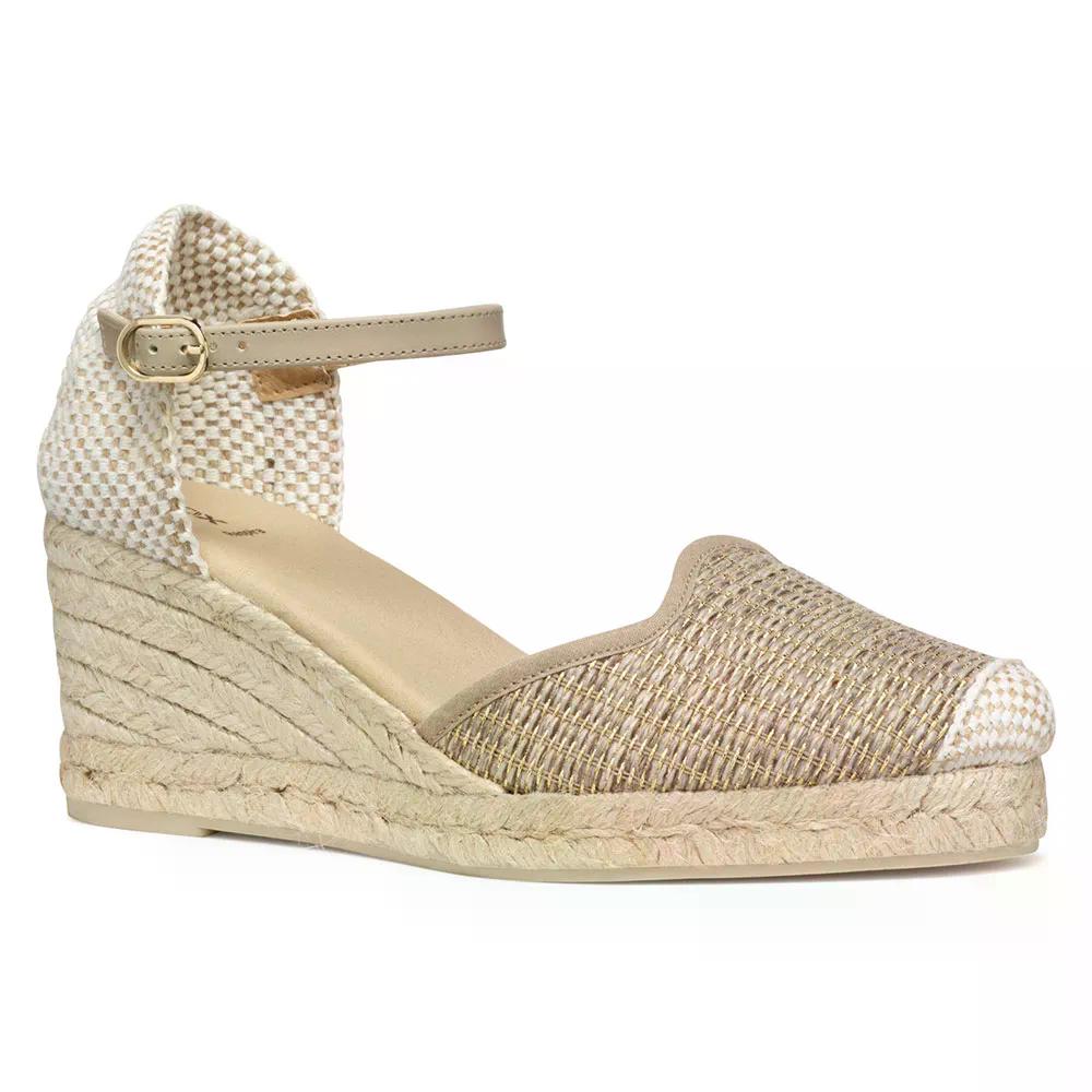 ジェオックス ジェルサ 置き目 ウェッジ エスパドリーユ 成人女性 （ LightTaupe ） | GEOX Gelsa Low Wedge Espadrilles woman  [t]
