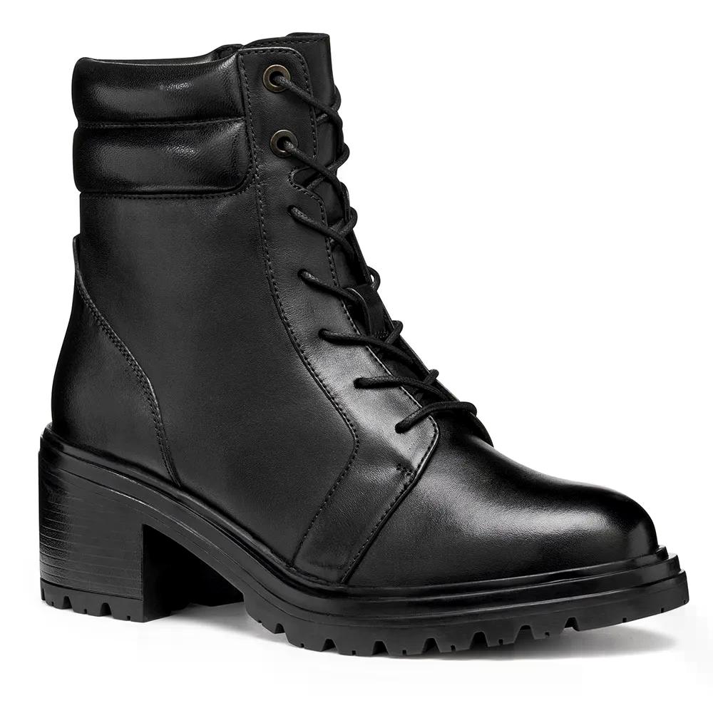 ジェオックス ダミアナ 踵 アンクルブーツ 成人女性 （ Black ） | GEOX Damiana Heeled Ankle Boots woman  [t]