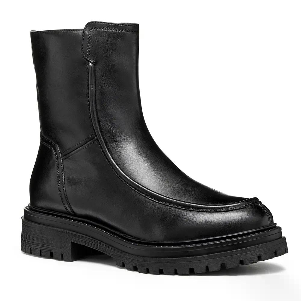 ジェオックス イリデア 踵 アンクルブーツ 成人女性 （ Black ） | GEOX Iridea Heeled Ankle Boots woman  [t]