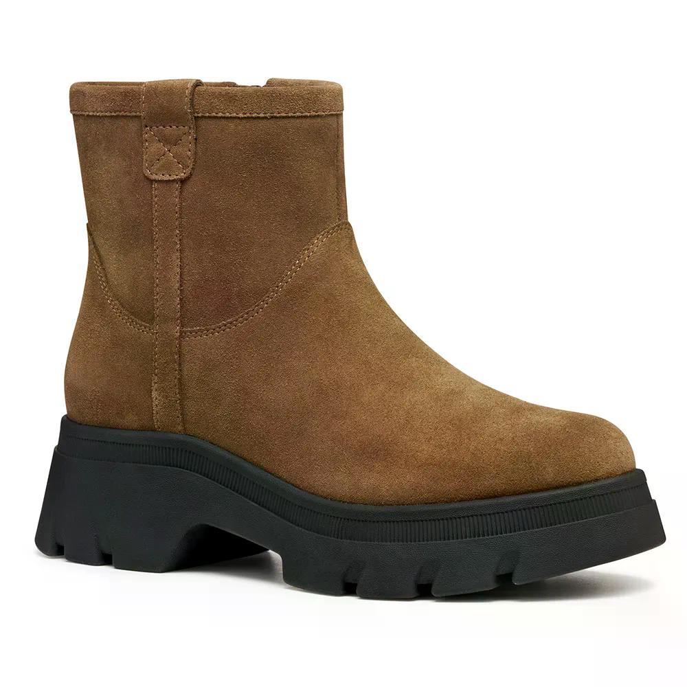 ジェオックス プリュエット 踵 アンクルブーツ 成人女性 （ Mud ） | GEOX Pluette Heeled Ankle Boots woman  [t]
