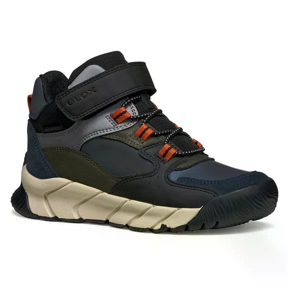 ジェオックス フレクシパー 労働者階級 B ブーツ ボーイズ （ Black/Military ） | GEOX Flexyper Pro B Boots Boys  [t]