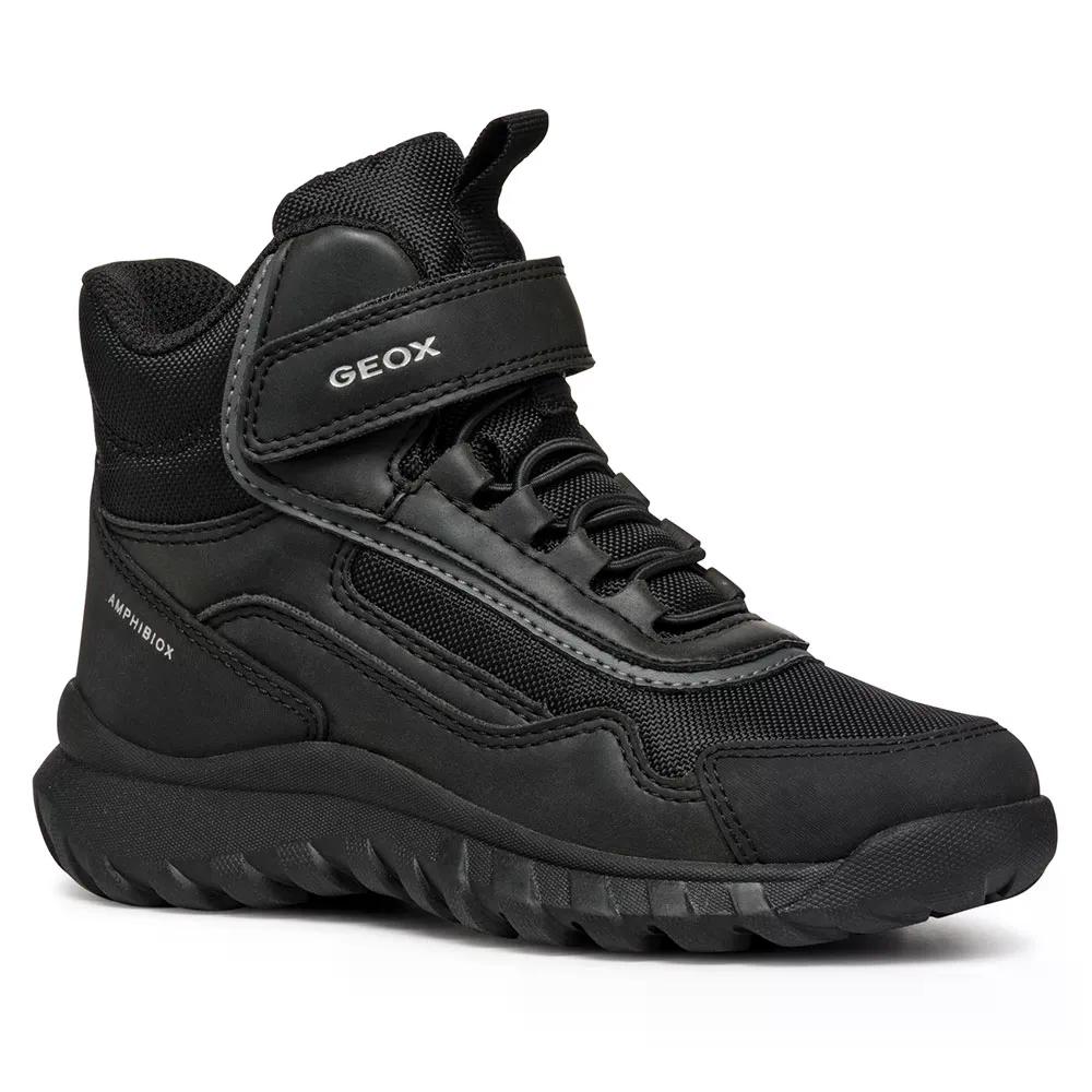 ジェオックス シンビオス ABX ブーツ 御坊っちゃん （ Black/DarkGrey ） | GEOX Simbyos ABX Boots Junior  [t]