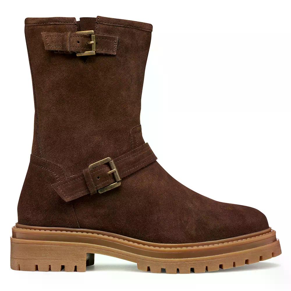 ジェオックス イリデア アンクルブーツ 成人女性 （ DarkBrown ） | GEOX Iridea Ankle Boots woman  [t]