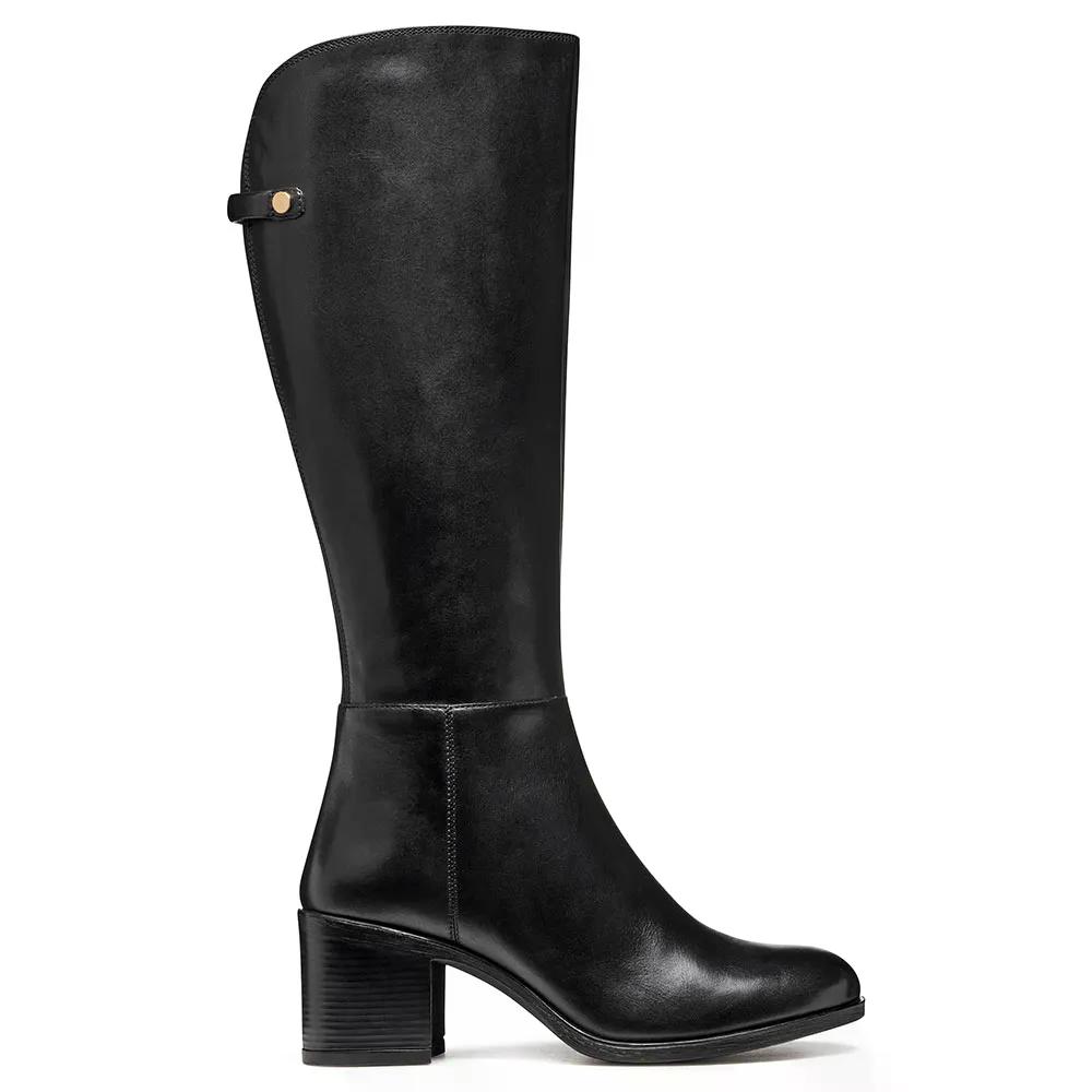 ジェオックス ニュー アシール 踵 ブーツ 成人女性 （ Black ） | GEOX New Asheel Heeled Boots woman  [t]