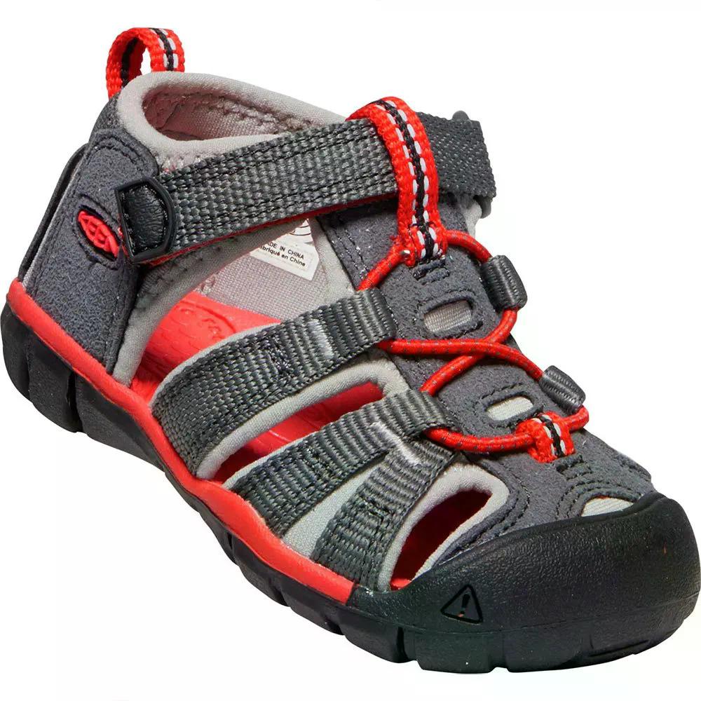 キーン シーキャンプ II CNX キッズ サンダル （ Magnet/FieryRed ） | KEEN Seacamp II CNX kids Sandals  [t]