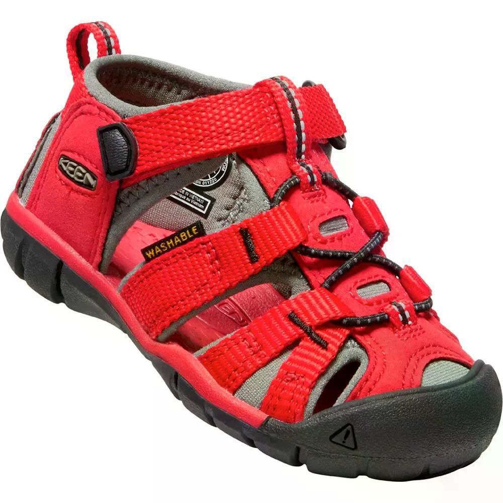 キーン シーキャンプ II CNX キッズ サンダル （ RacingRed/Gargoyle ） | KEEN Seacamp II CNX kids Sandals [t]｜クライムスワールド 店