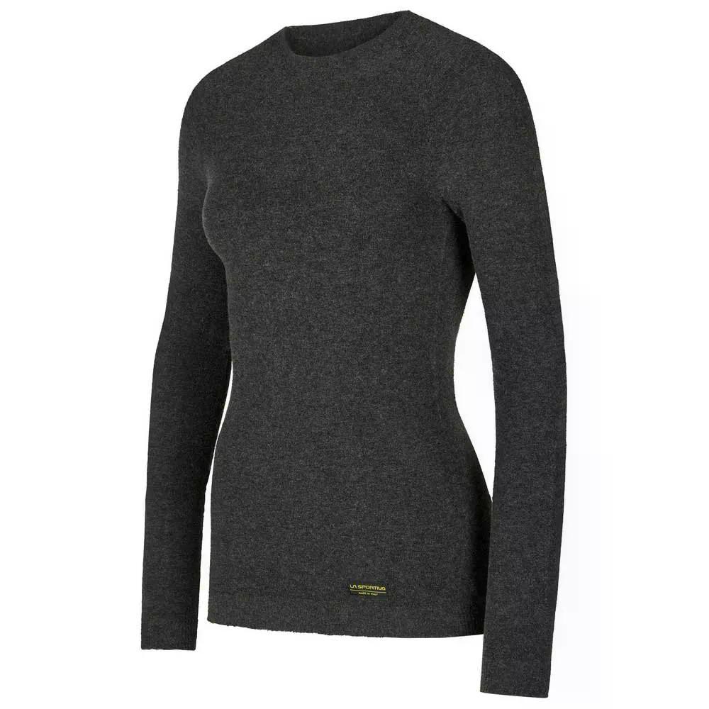 スポルティバ ウール30 フューズ ロングスリーブ ベースレイヤー ウーマン （ Carbon ） | LA SPORTIVA Wool30 Fuse long sleeve base layer Woman [t]