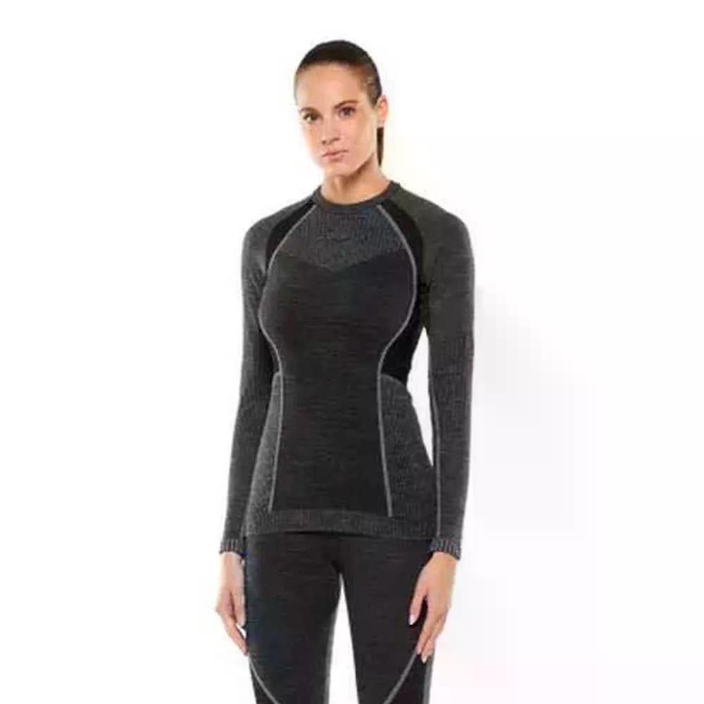 スポルティバ ウール70 テック ロングスリーブ ベースレイヤー ウーマン （ Carbon/Cloud ） | LA SPORTIVA Wool70 Tech long sleeve base layer Woman [t]