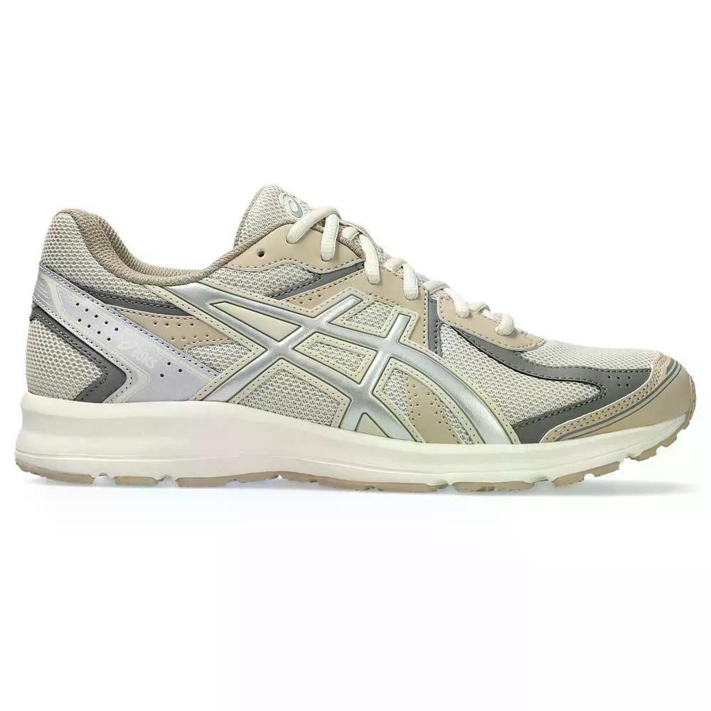 アシックス 運動競技表現スタイル 小股走り 100S 調教師 （ Oatmeal/PureSilver ） | Asics SportStyle Jog 100S trainers  [t]