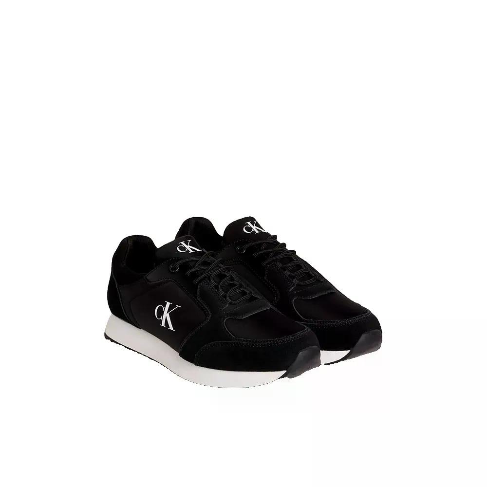 カルバン クラはたご屋 デニム ハノイ 走者 調教師 （ Black ） | CALVIN KLEIN JEANS Hanoi Runner trainers  [t]