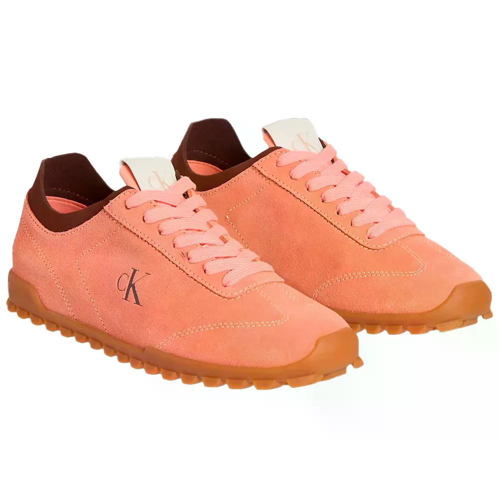 カルバン クラはたご屋 デニム ムルシア 置き目 調教師 （ PowderOrange/Cappucino ） | CALVIN KLEIN JEANS Murcia Low trainers  [t]
