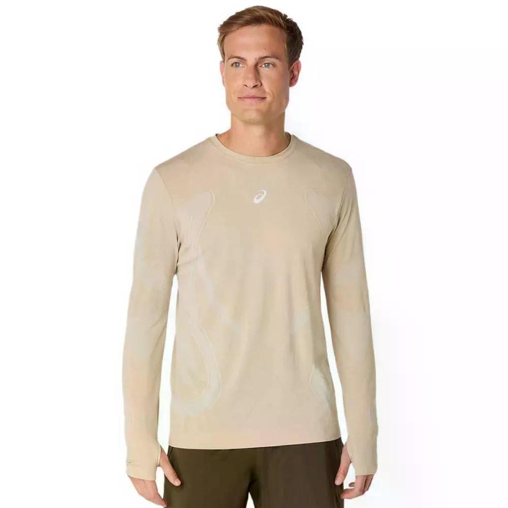 アシックス ロード シームレス ロングスリーブ Tシャツ （ Cream ） | ASICS Road Seamless long sleeve T-shirt [t]