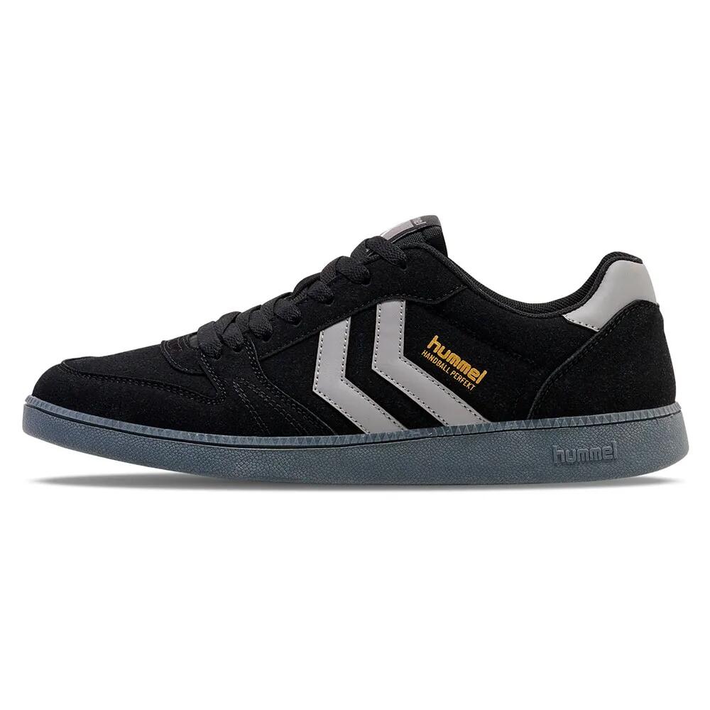 ヒュンメル ハンドボール 完全無欠 シンセティック スエードクロス スニーカー （ Black ） | HUMMEL Handball Perfekt Synthetic Suede trainers [t] メンズ靴-靴-スニーカー