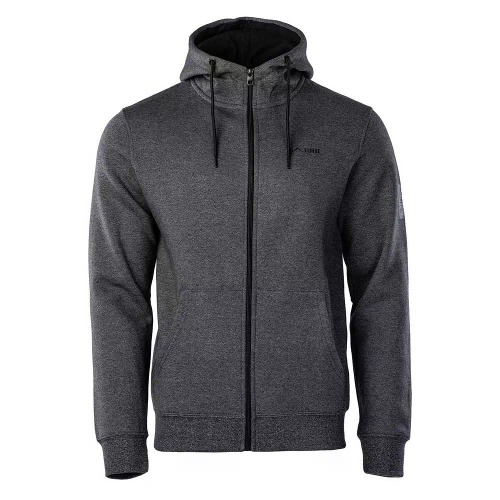 エルブルス キアノ フルジップ スウェットシャツ （ DarkGreyMelange/Black ） | ELBRUS Chiano full zip sweatshirt [t]｜クライムスワールド 店