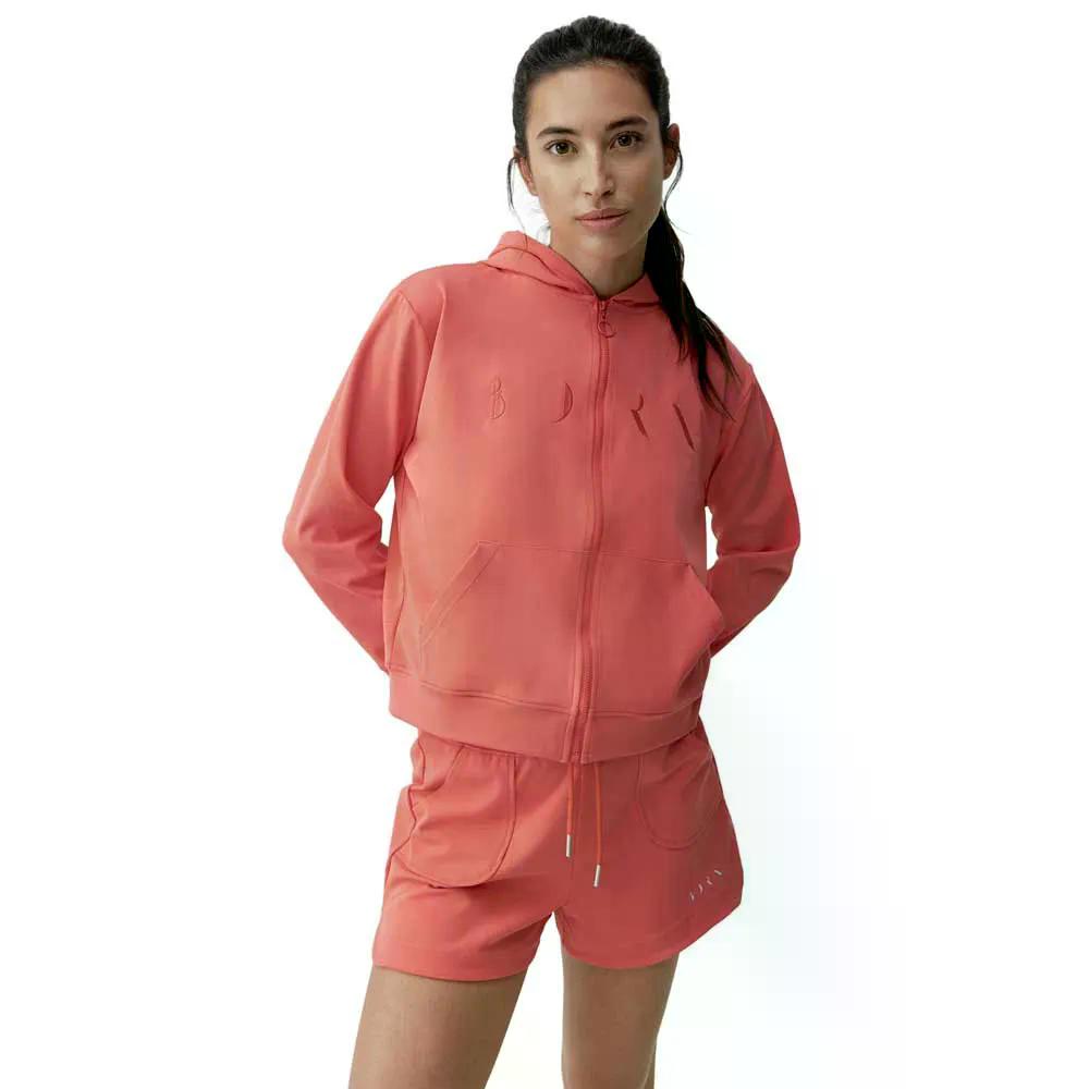 ボーン リビング ヨガ アビー フルジップ スウェットシャツ レディース （ CoralBright ） | BORN LIVING YOGA Abbie full zip sweatshirt Woman [t]