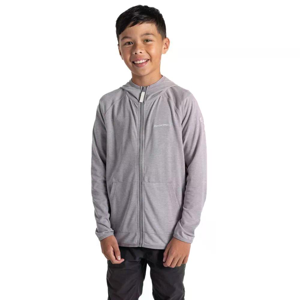 クラグホッパーズ ノシライフ フレイ ジュニア フルジップ スウェットシャツ （ SoftGreyMarl ） | CRAGHOPPERS Nosilife Frey Junior full zip sweatshirt [t]
