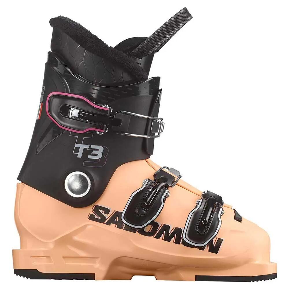サロモン T3 RT ジュニア アルペンスキーブーツ （ Black/BeachSand/White ） | SALOMON T3 RT Junior Alpine Ski Boots [t]