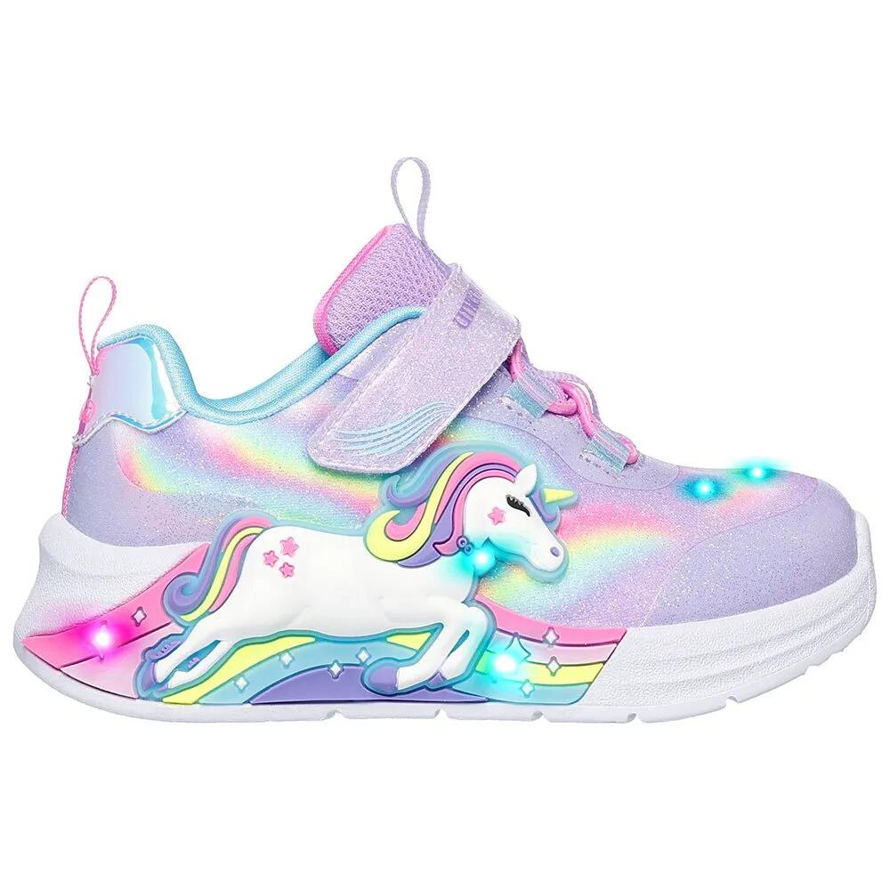 スケッチャーズ ユニコーン チェイサー N ジュニア スニーカー （ Lavender Sparkle Mesh / Multi Trim ） | SKECHERS Unicorn Chaser N Junior trainers [t]｜クライムスワールド 店