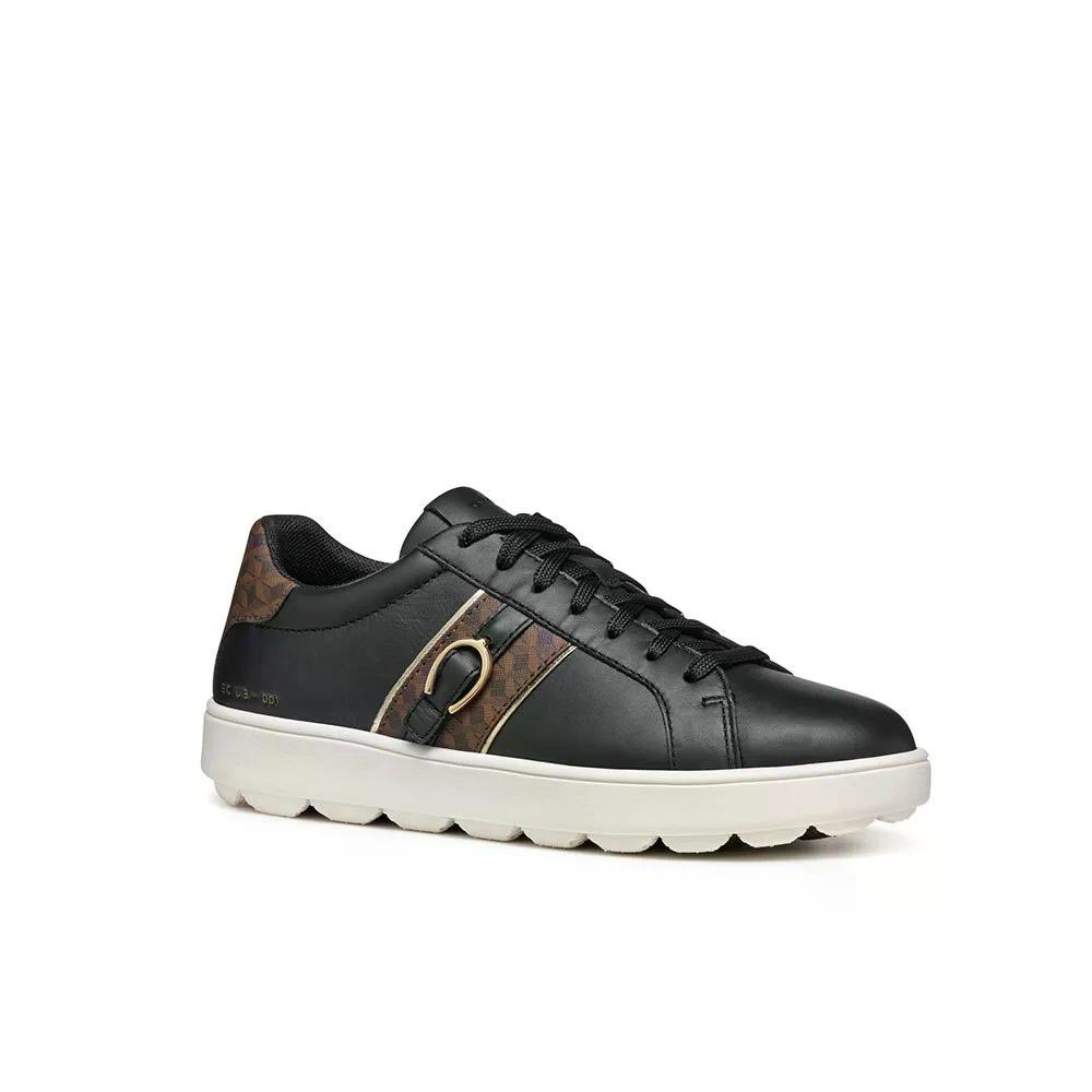 ジェオックス D スフェリカ ECUB-1 A スニーカー レディース （ Black/DarkBrown ） | GEOX D Spherica Ecub-1 A sneakers Woman  [t]