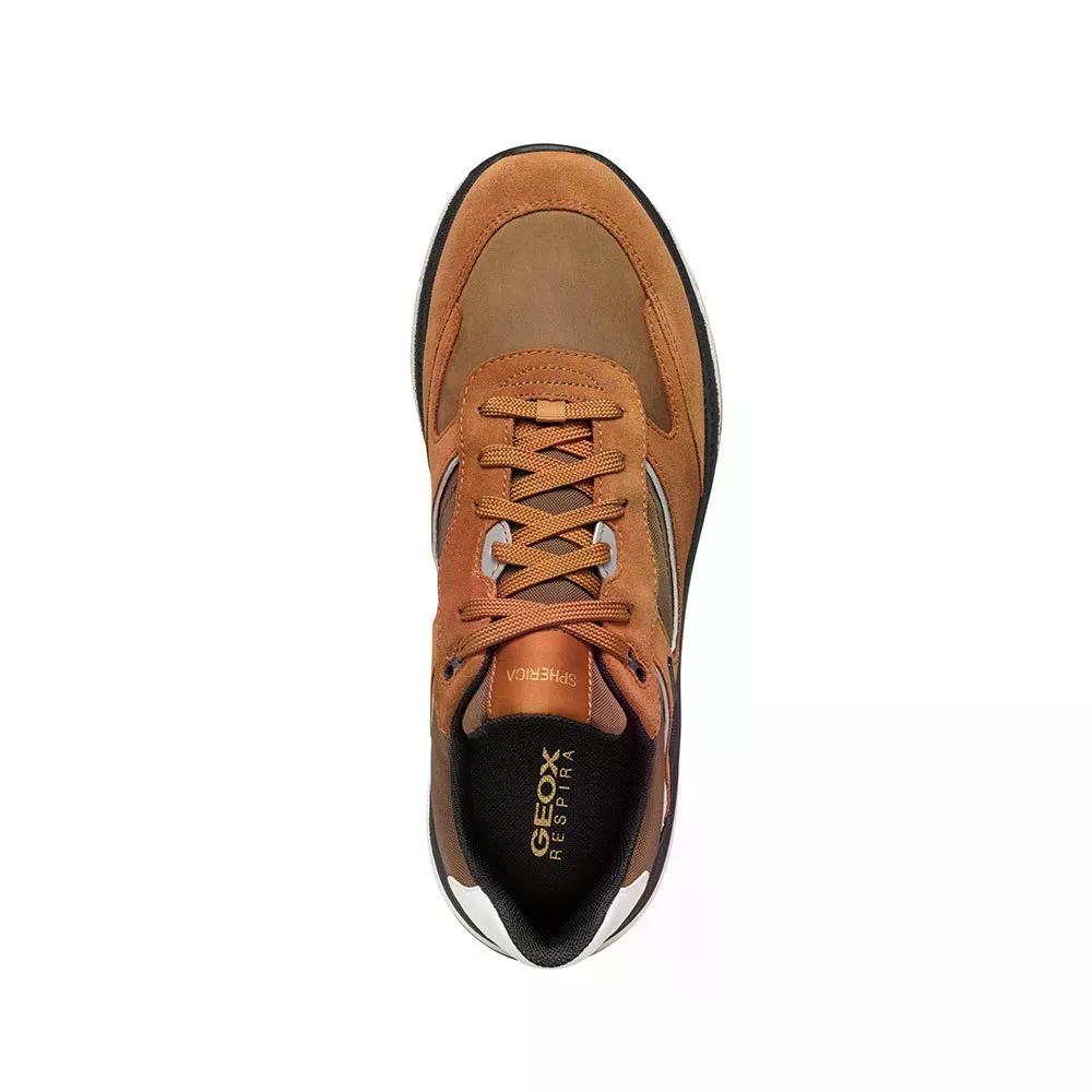 ジェオックス U スフェリカ アクティフ X1 スニーカー （ Ochre/Cognac ） | GEOX U Spherica Actif X1 sneakers [t]｜クライムスワールド 店