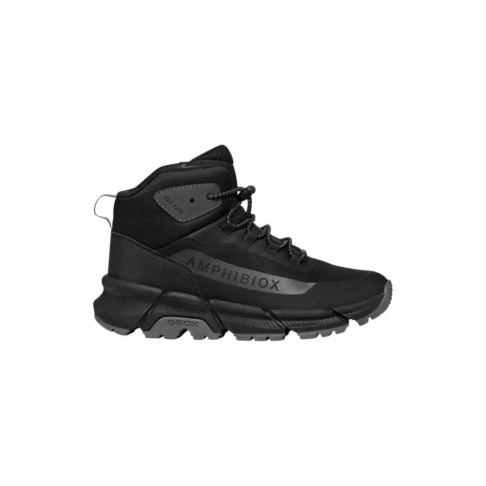 ジェオックス フレクシパー プラス ABX キッズ レースレス スニーカー （ Black/DarkGrey ） | GEOX Flexyper Plus ABX Kids Laceless sneakers [t]｜クライムスワールド 店