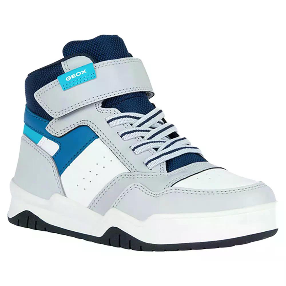 ジェオックス がま口 キッズ スニーカー （ LightGrey/LightBlue ） | GEOX Perth Kids sneakers  [t]
