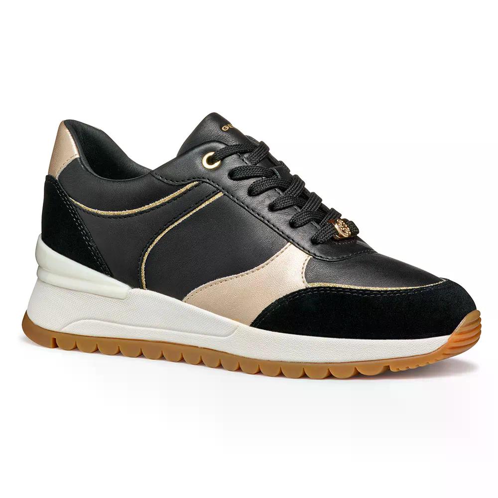 ジェオックス デシャ スニーカー レディース （ Black/LightGold ） | GEOX Desya sneakers Woman  [t]