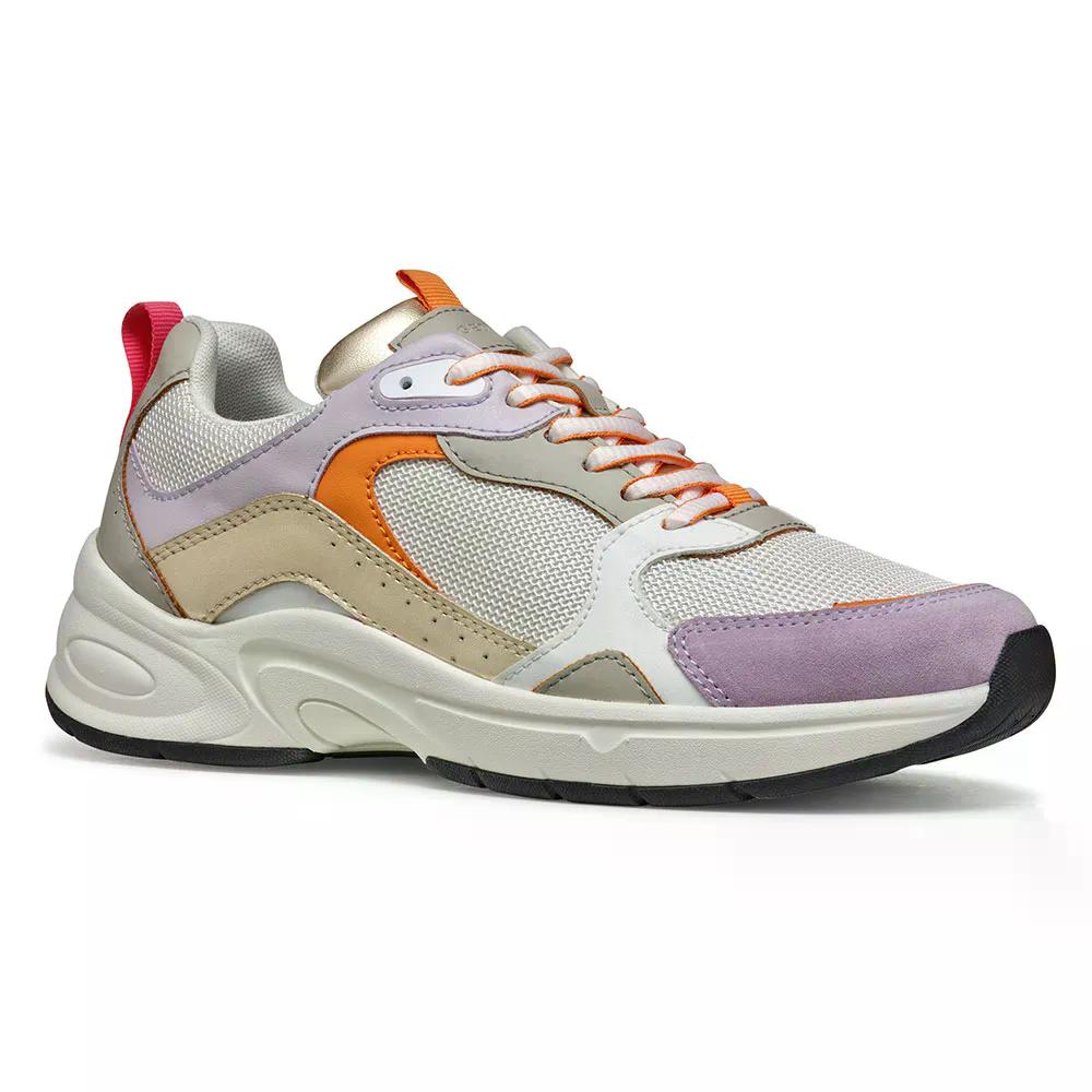ジェオックス ザルヴィア A スニーカー レディース （ OffWhite/Lilac ） | GEOX Zarvia A sneakers Woman  [t]