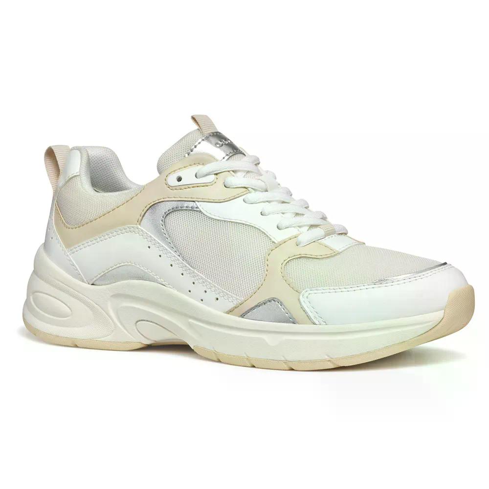 ジェオックス ザルヴィア A スニーカー レディース （ White/Papyrus ） | GEOX Zarvia A sneakers Woman [t]