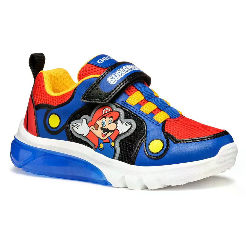 ジェオックス シベルドロン キッズ スニーカー （ Royal/Red ） | GEOX Ciberdron Kids sneakers  [t]