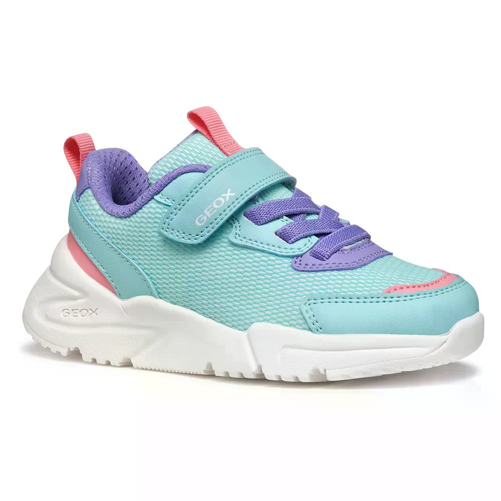 ジェオックス ロフタス キッズ スニーカー （ Aqua/Lilac ） | GEOX Loftus Kids sneakers  [t]