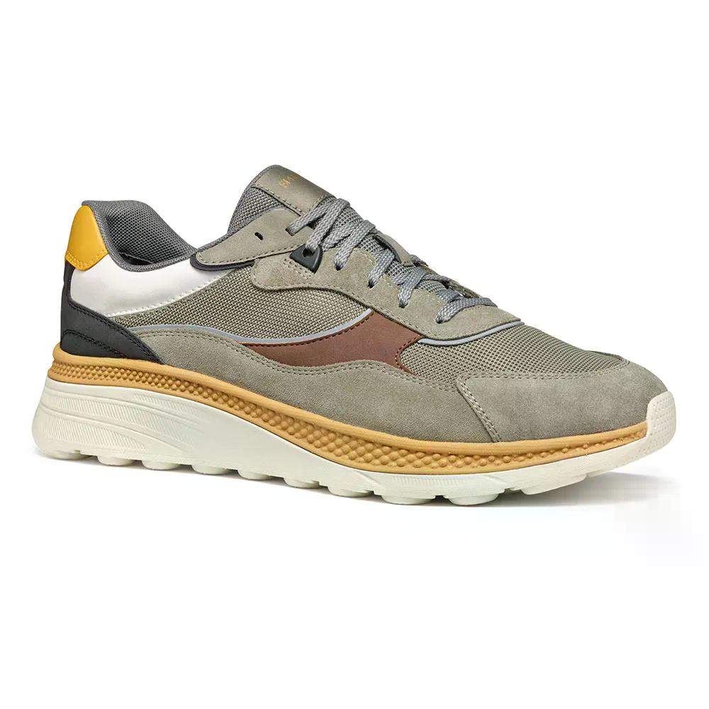 ジェオックス スフェリカ アクティフ X1 スニーカー （ Sage/Brown ） | GEOX Spherica Actif X1 sneakers  [t]