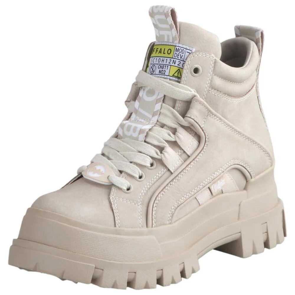 緩衝装置置き目 アスファ エヌシー ミッド ブーツ ウィメンズ （ Beige / Beige ） | BUFFALO Aspha NC Mid boots Women [t]