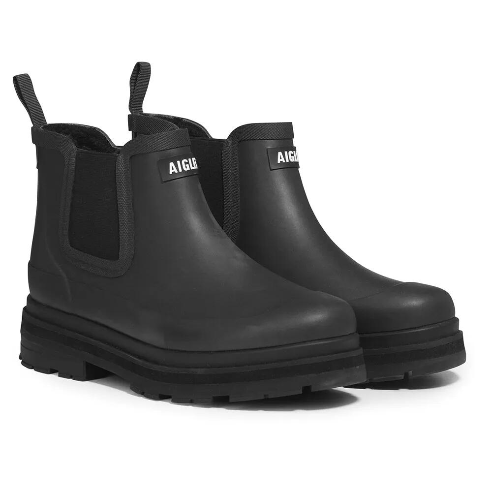 エーグル ホンブルグ帽 降雨 毛革 降雨 ブーツ ウィメンズ （ Noir ） | AIGLE Soft Rain Fur rain boots Women [t]