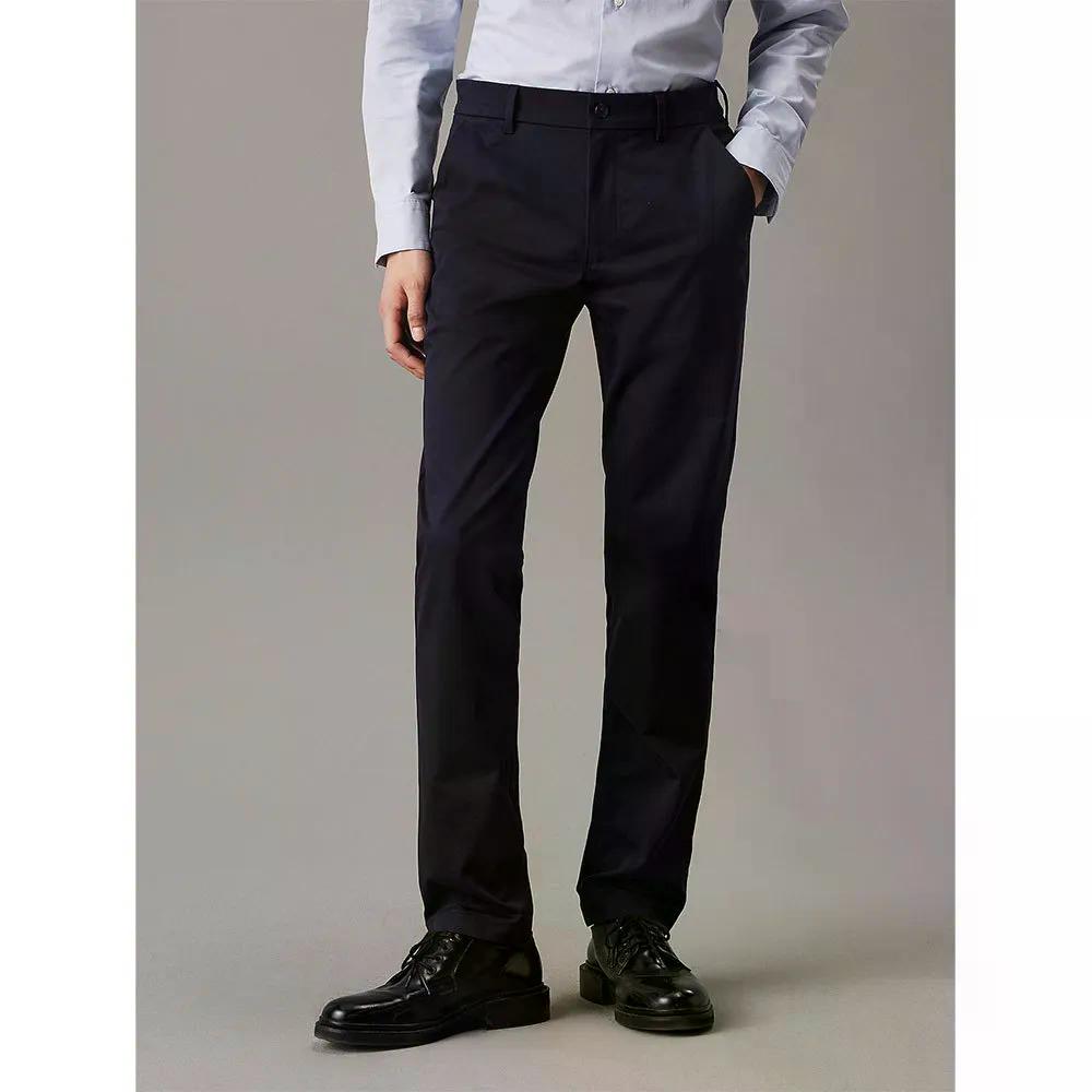 カルバン クラはたご屋 繻子 伸ばすこと チノ ズボン下 （ NightSky ） | CALVIN KLEIN Sateen Stretch chino pants  [t]