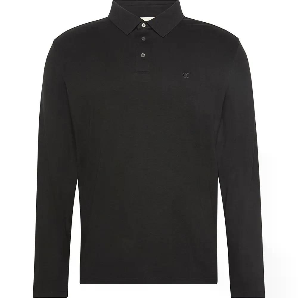 カルバン クライン スーピマ ロング スリーブ ポロ （ Black ） | CALVIN KLEIN Supima long sleeve polo [t]｜クライムスワールド 店