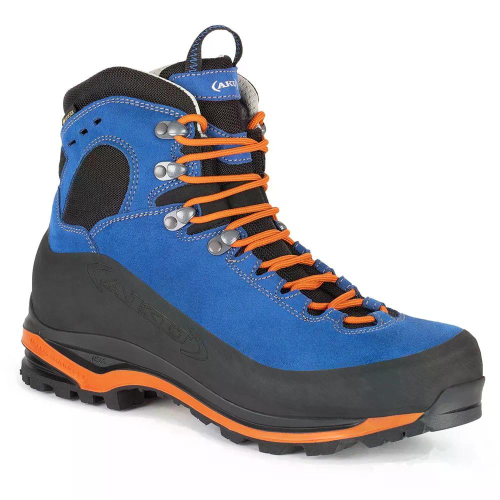 アクー スーパーアルプ V-点火装置 GTX 山歩きブーツ （ Blue/Orange ） | AKU Superalp V-Light GTX Hiking Boots   [t]