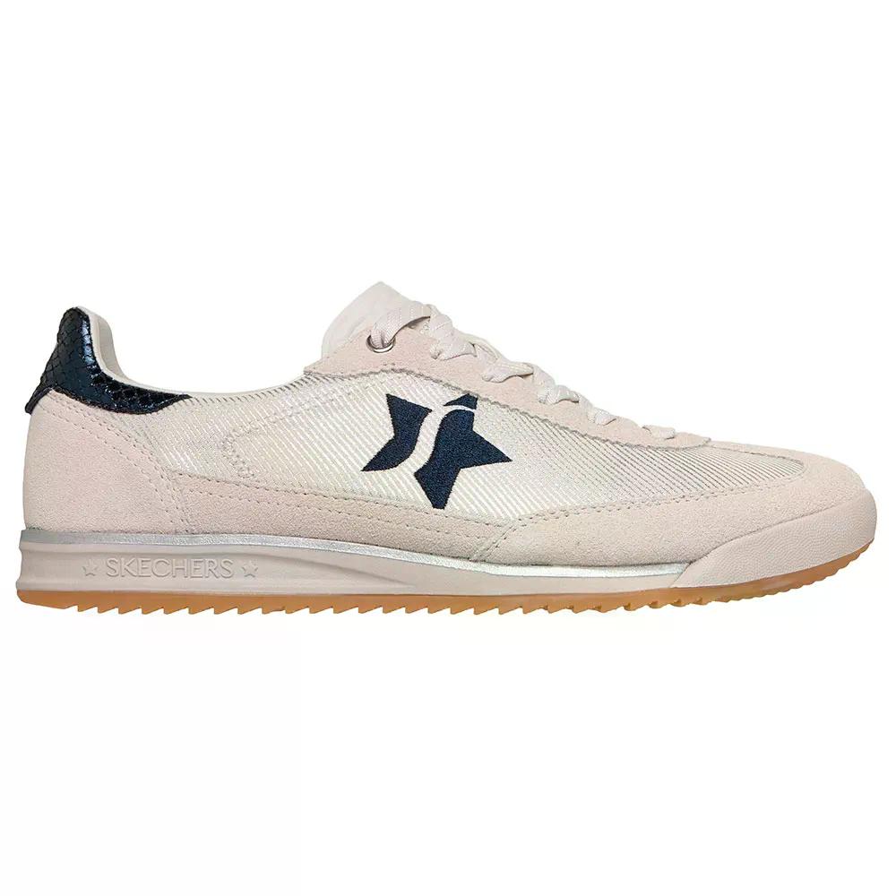 SKECHERS SKX 92 Perfectly Shimmered Sneakers （ OffWhiteSuede/NavyTrim ）  [t]