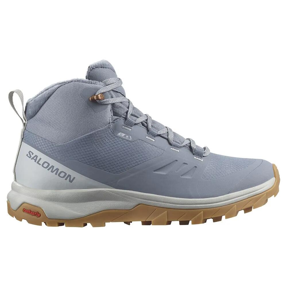 サロモン アウトスナップ CS WP ハイキング ブーツ （ FlintStone/PearlBlue/Gum3 ） | SALOMON Outsnap CS WP hiking boots [t]画像