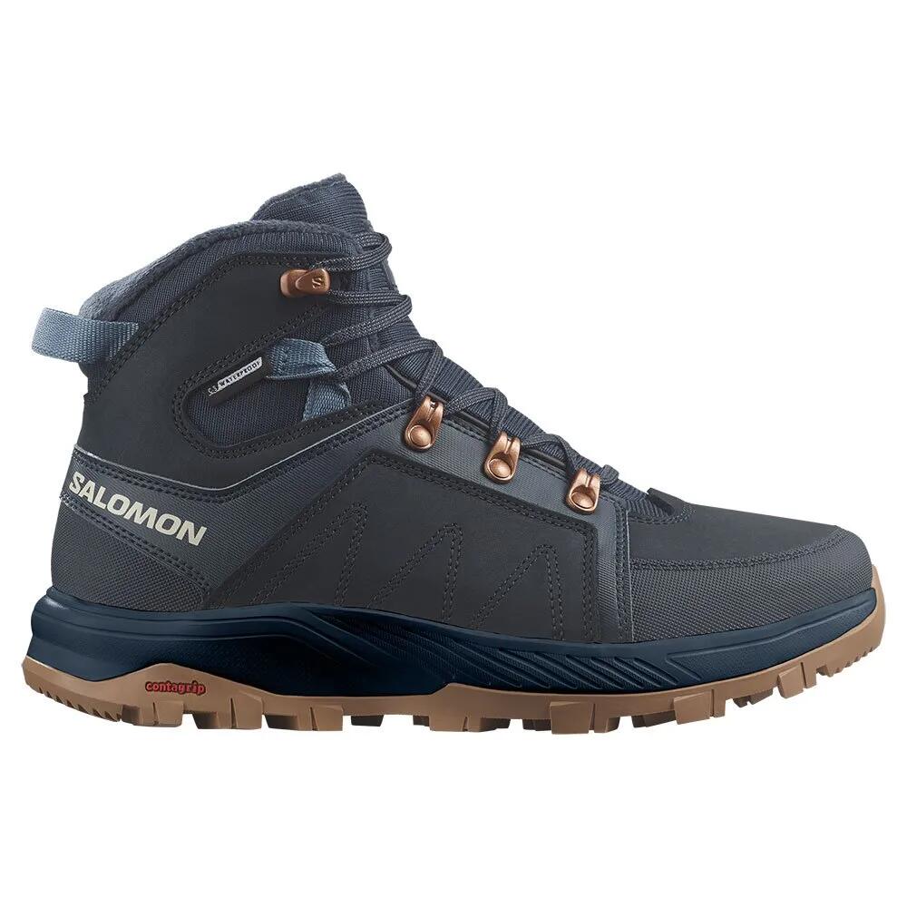 サロモン アウトチル シンサレート クライマ WP 山歩き ブーツ （ Carbon/Carbon/BeringSea ） | SALOMON Outchill Thinsulate Clima WP hiking boots [t] 登山・クライミング-靴・ブーツ